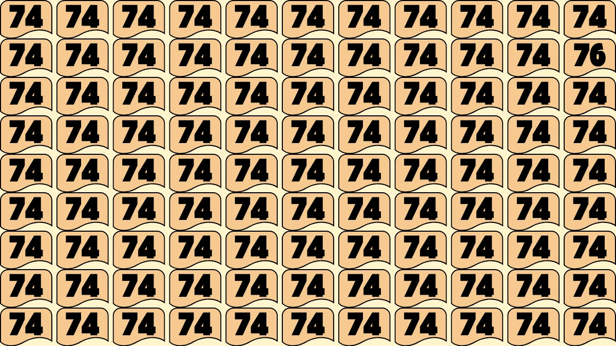 Optical Illusion: You will be renamed a genius if you can spot hidden number 76 among 74 within 7 seconds!