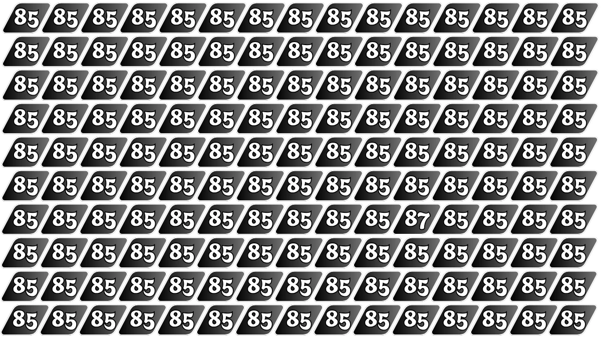 Optical Illusion: You will be renamed a genius if you can spot hidden number 87 among 85 within 10 seconds!