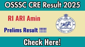 OSSSC CRE RI ARI Amin Prelims Result 2025 – Download PDF at osssc.gov.in OSSSC CRE RI ARI Amin Prelims Result 2025 – Download PDF at osssc.gov.in
