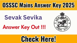 OSSSC Sevak Sevika Mains Answer Key 2025 Out – Download Answer Key & Question Paper PDF OSSSC Sevak Sevika Mains Answer Key 2025 Out – Download Answer Key & Question Paper PDF