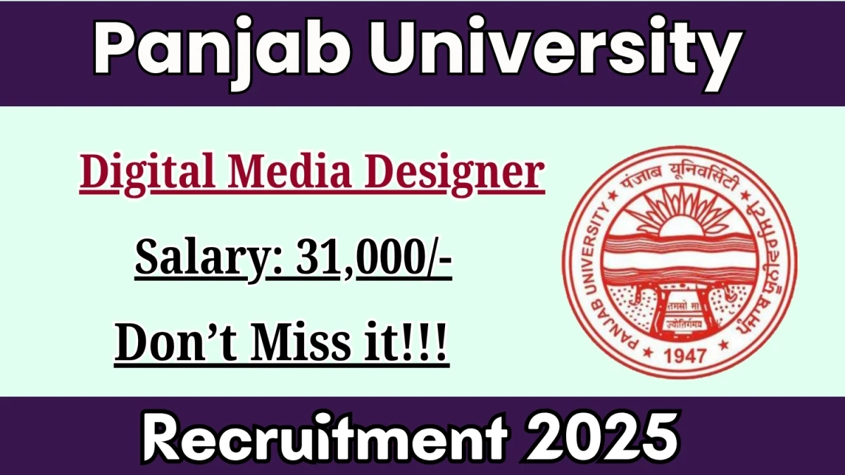 Panjab University Digital Media Designer Recruitment 2025 - Apply Online