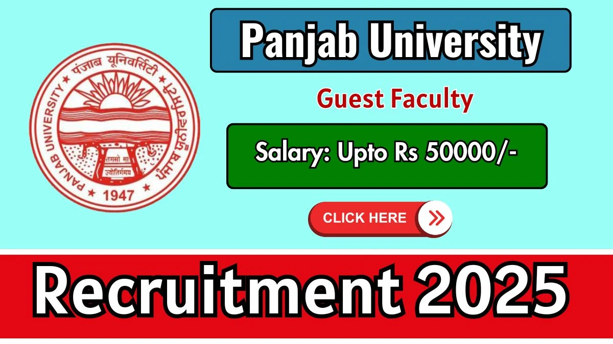 Panjab University Guest Faculty Recruitment 2025 - Apply Offline