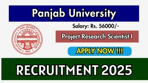 Panjab University Project Research Scientist I Recruitment 2025 - Apply Online Panjab University Project Research Scientist I Recruitment 2025 - Apply Online