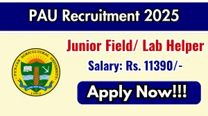 PAU Recruitment 2025 - Apply Online for Junior Field/ Lab Helper Posts PAU Recruitment 2025 - Apply Online for Junior Field/ Lab Helper Posts