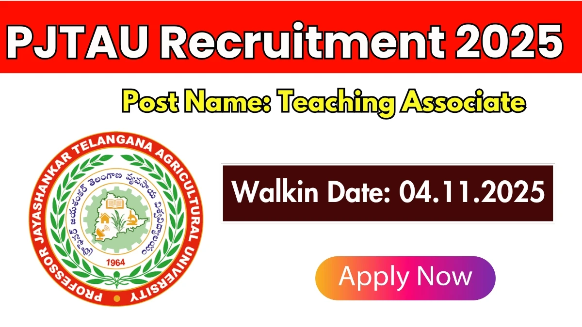 PJTAU Rural Coordinator Recruitment 2025 – Walk in