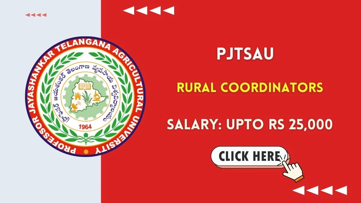 PJTSAU Rural Coordinators Recruitment 2025 – Walk in