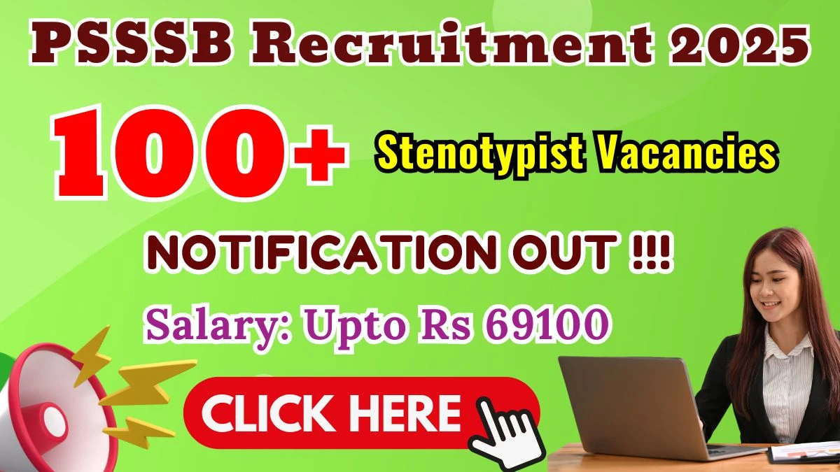PSSSB Group C Recruitment 2025 – Apply Online for 109 Stenotypist Posts