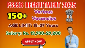 PSSSB Recruitment 2025 - Apply Online for 159 Junior Technician, Librarian and More Posts