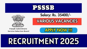 PSSSB Recruitment 2025 - Apply Online for 34 Junior Engineer, Legal Advisor and More Posts