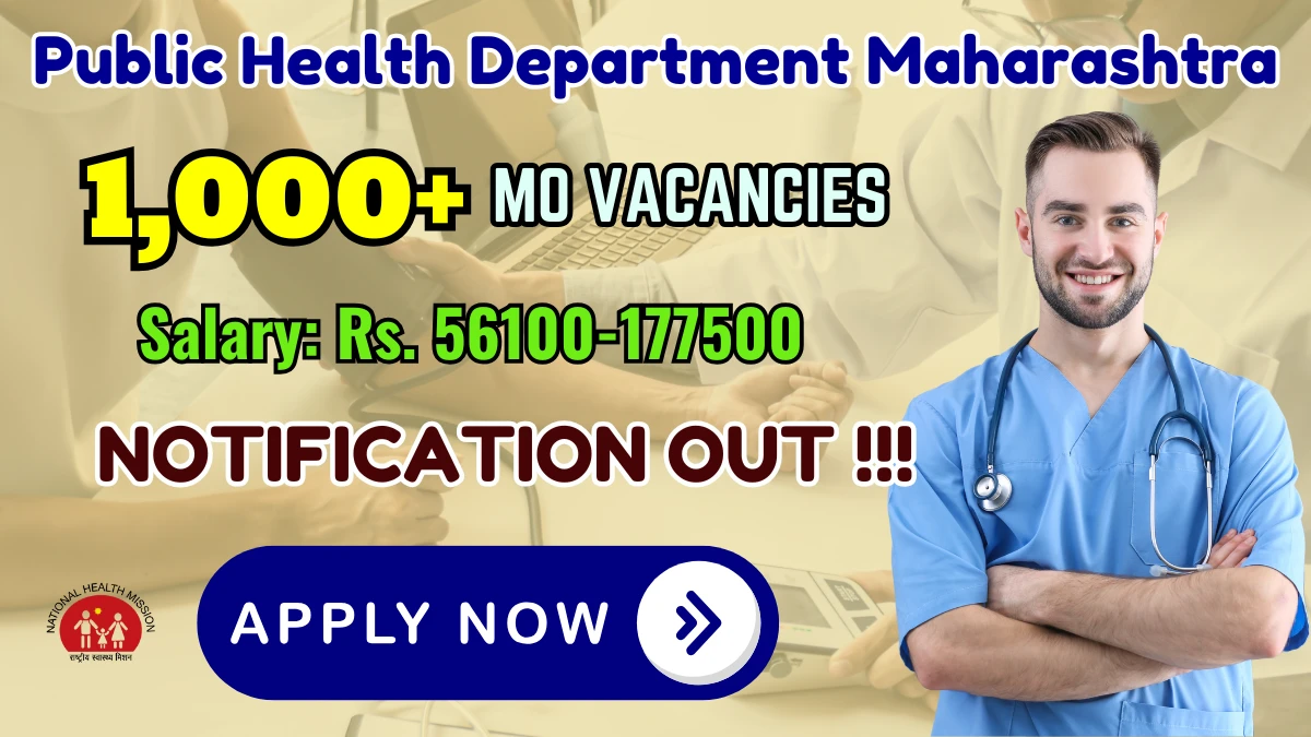 Public Health Department Maharashtra Medical Officer Recruitment 2025 - Apply Online for 1440 Posts