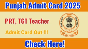 Punjab PRT, TGT Teacher Admit Card 2025 OUT Download Link punjab.gov.in