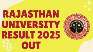 Rajasthan University Result 2025 Out at uniraj.ac.in Direct Link to Download 1st, 2nd and 3rd Semester Result