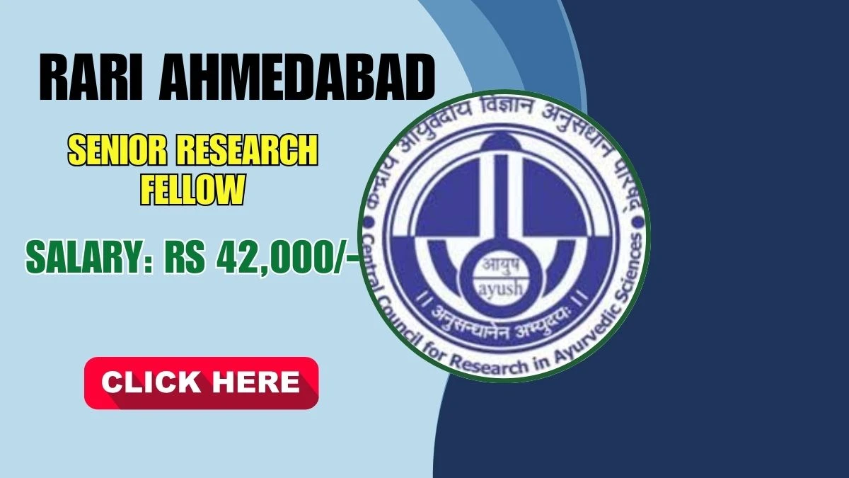 RARI Ahmedabad Senior Research Fellow Recruitment 2025 – Walk in