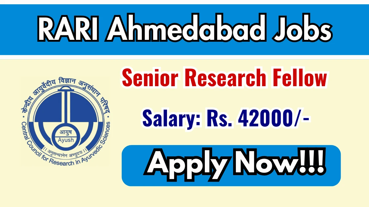 RARI Ahmedabad Senior Research Fellow Recruitment 2025 – Walk in for 01 Posts