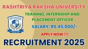 Rashtriya Raksha University Non Teaching Recruitment 2025 - Apply Offline