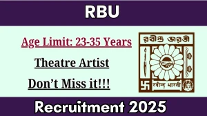 RBU Theatre Artist Recruitment 2025 - Apply Offline