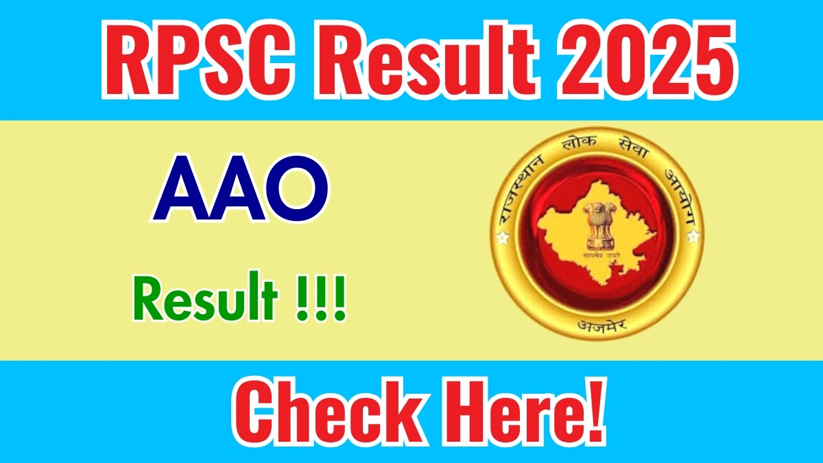 RPSC AAO Result 2025 – Check and Download PDF at rpsc.rajasthan.gov.in
