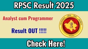 RPSC Analyst cum Programmer Result 2025 Declared: Download at rpsc.rajasthan.gov.in