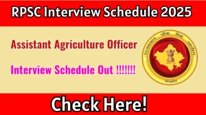 RPSC Assistant Agriculture Officer Interview Schedule 2025 Released Check Date Details at rpsc.rajasthan.gov.in