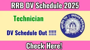 RRB Technician DV Schedule 2025 – Check Document Verification Date @ rrbahmedabad.gov.in RRB Technician DV Schedule 2025 – Check Document Verification Date @ rrbahmedabad.gov.in