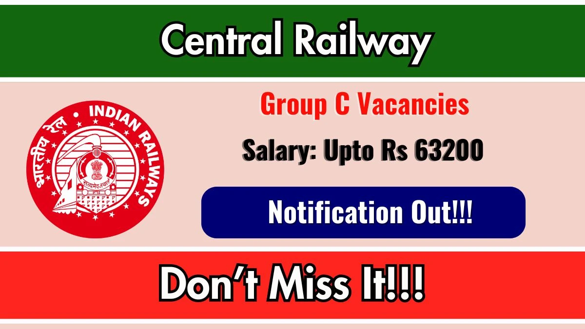 RRC Central Railway Cultural Quota Recruitment 2025 – Apply Online for 02 Posts