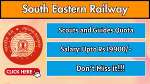 RRC South Eastern Railway Scouts and Guides Quota Recruitment 2025 - Apply Online for 10 Posts