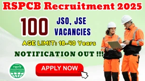 RSPCB JSO/ JEE Recruitment 2025 - Apply Online for 100 Junior Scientific Officer, Junior Environmental Engineer Posts RSPCB JSO/ JEE Recruitment 2025 - Apply Online for 100 Junior Scientific Officer, Junior Environmental Engineer Posts
