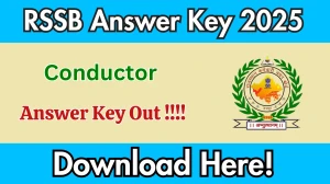 RSSB Conductor Answer Key 2025 Out – Download at rssb.rajasthan.gov.in