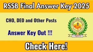 RSSB Final Answer Key 2025 OUT – Download CHO, DEO and Other Posts PDF Here