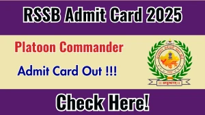 RSSB Platoon Commander Admit Card 2025 OUT Download Hall Ticket at rssb.rajasthan.gov.in