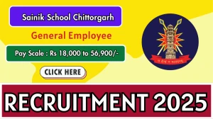 Sainik School Chittorgarh General Employee Recruitment 2025 - Apply Offline for 02 Posts