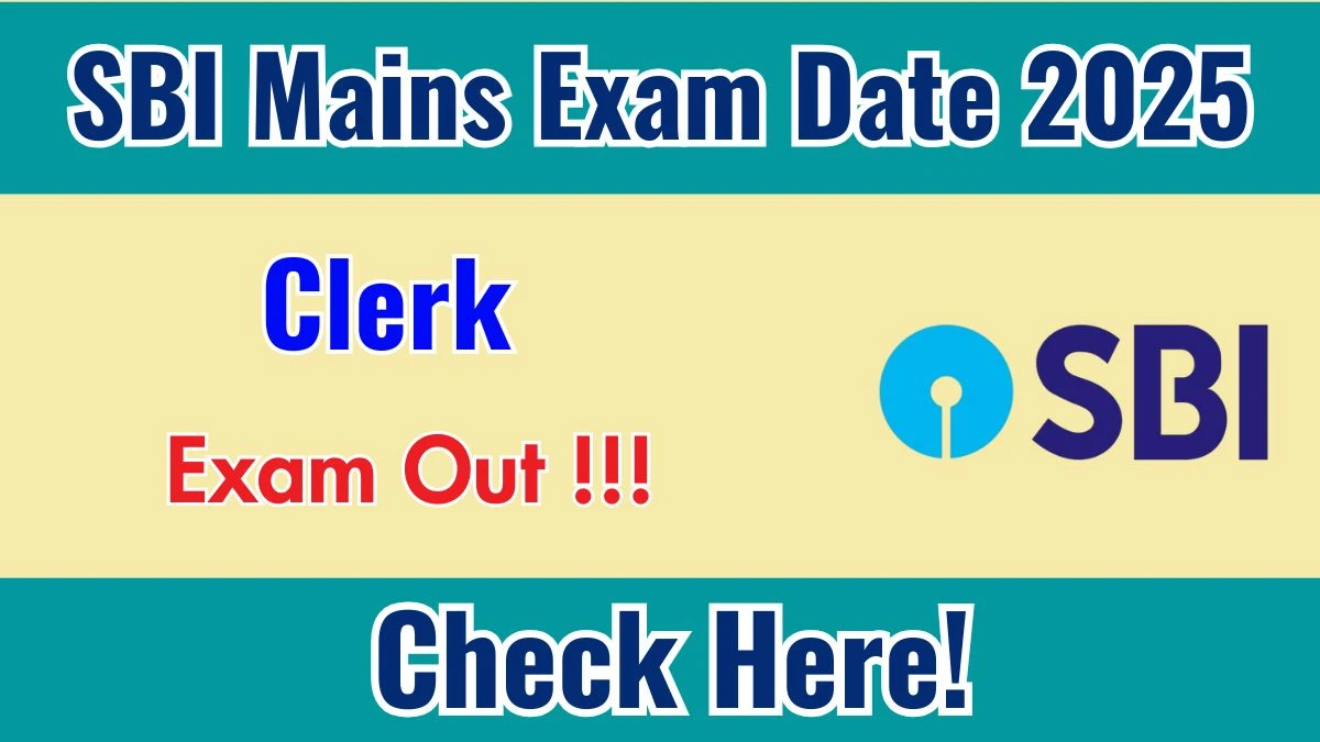 SBI Clerk Mains Exam 2025: Expected Schedule, Admit Card Release Date, and Latest Updates at sbi.bank.in