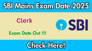 SBI Clerk Mains Exam 2025 Schedule Released for 6589 Vacancies SBI Clerk Mains Exam 2025 Schedule Released for 6589 Vacancies