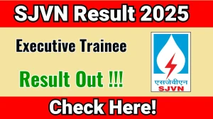 SJVN Executive Trainee 2025 Result Released – Get PDF at sjvn.nic.in SJVN Executive Trainee 2025 Result Released – Get PDF at sjvn.nic.in