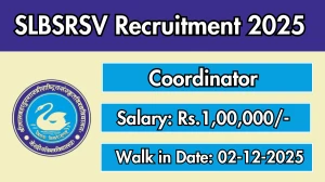 SLBSRSV Coordinator Recruitment 2025 – Walk in