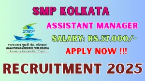 SMP Kolkata Assistant Manager Recruitment 2025 - Apply Offline