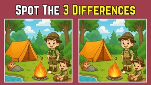 Spot 3 Differences in Camping Image - Can You Find Them in 12 Seconds