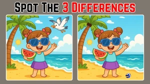 Spot 3 Differences in girl Image - Can You Find Them in 12 Seconds