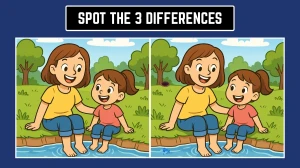 Spot The Difference: Can you spot 3 differences between the two pictures in 12 s...