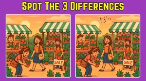 Spot The Difference: Can you spot 3 differences between the two pictures in 12 S...