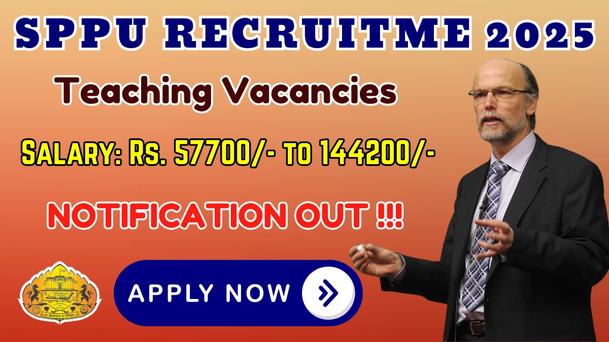 SPPU Teaching Recruitment 2025 - Apply Online for 111 Posts