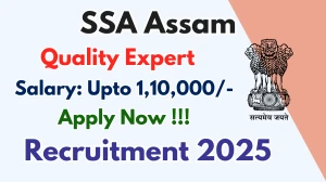 SSA Assam Quality Expert Recruitment 2025 - Apply Online