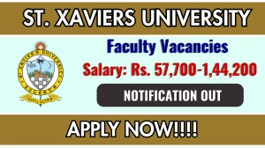 St. Xaviers University Faculty Recruitment 2025 - Apply Online St. Xaviers University Faculty Recruitment 2025 - Apply Online