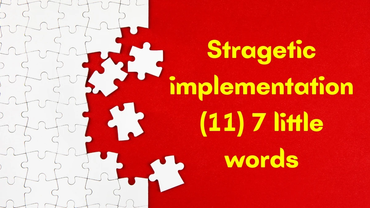 Stragetic implementation 7 Little Words 11 letters Answer