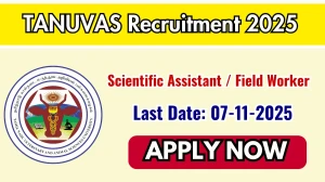 TANUVAS Scientific Assistant / Field Worker Recruitment 2025 - Apply Offline