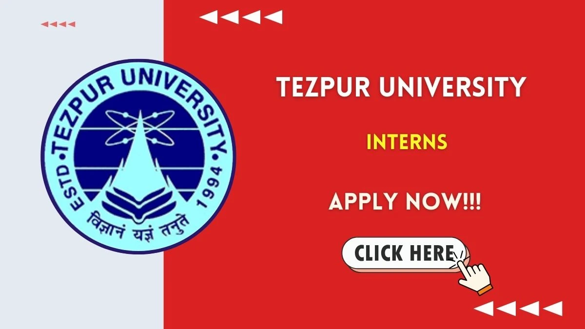 Tezpur University Interns Recruitment 2025 - Apply Offline for 05 Posts