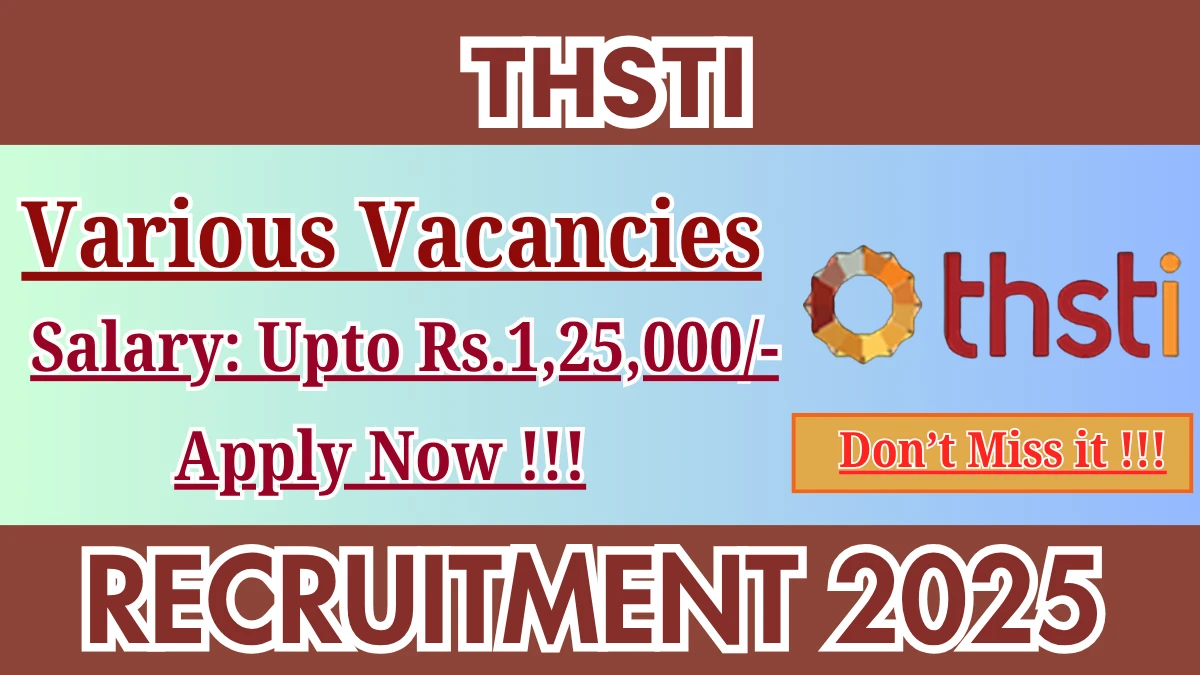 THSTI Recruitment 2025