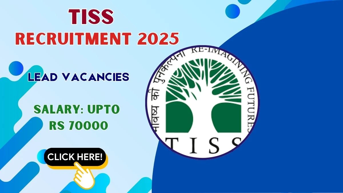 TISS Lead Recruitment 2025 - Apply Online