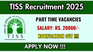 TISS Part Time Field Work Supervisor Recruitment 2025 - Apply Online for 02 Posts TISS Part Time Field Work Supervisor Recruitment 2025 - Apply Online for 02 Posts