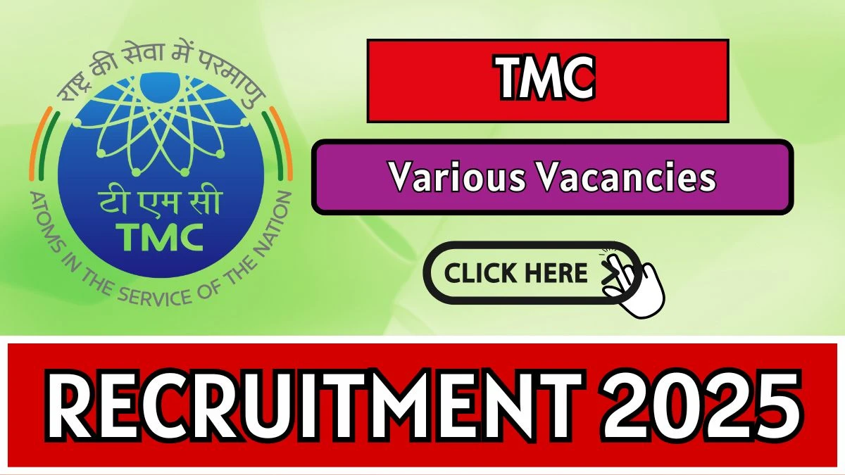TMC Recruitment 2025 – Walk in for Junior Engineer, Foreman and Other Posts